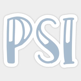 Light Blue Psi Letter Sticker